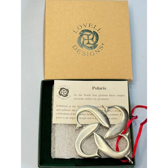 Lovell Designs Polaris North Star Pewter Christmas Cove Ornament 2 1/4" - Picture 7 of 8